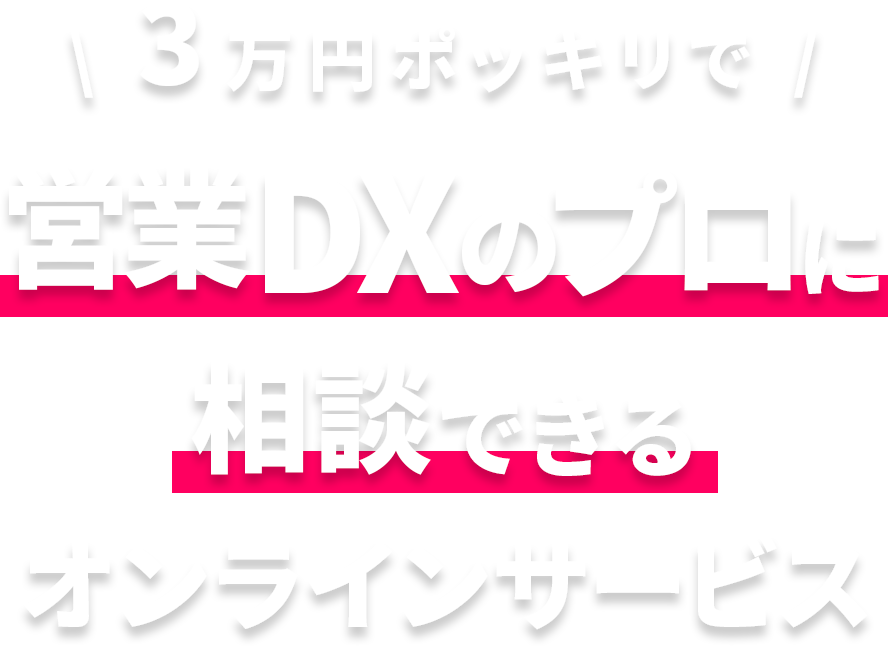 3万円ポッキリでDXのプロに相談できるオンラインサービス